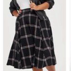 NeOT plaid circle ponte skirt